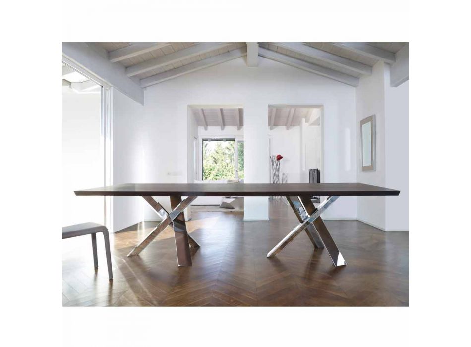 Moderne design houten tafel 270x120cm gemaakt in Italië Tree Viadurini