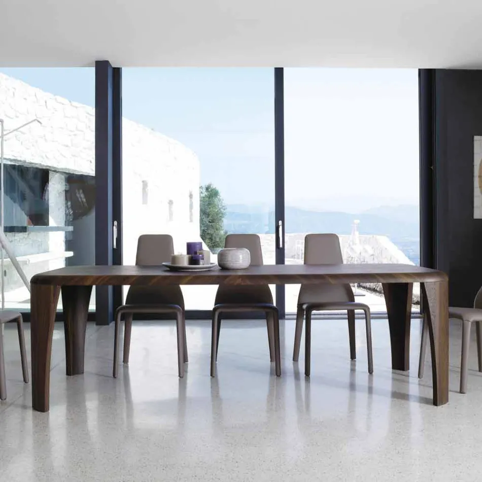 Moderne ontwerp houten lijst met de hand gemaakt in het Hout van Italië Viadurini