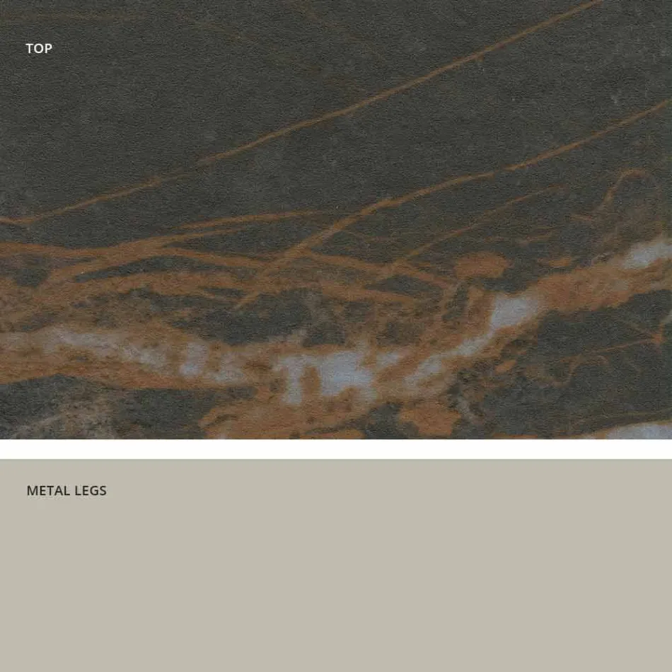 Moderne design keramische glazen tafel gemaakt in Italië, Clark Viadurini