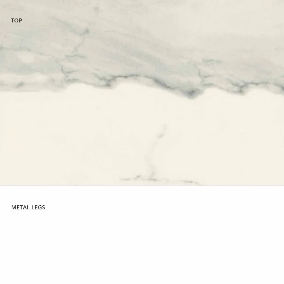 Moderne design keramische glazen tafel gemaakt in Italië, Clark Viadurini