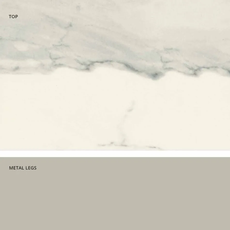 Moderne design keramische glazen tafel gemaakt in Italië, Clark Viadurini