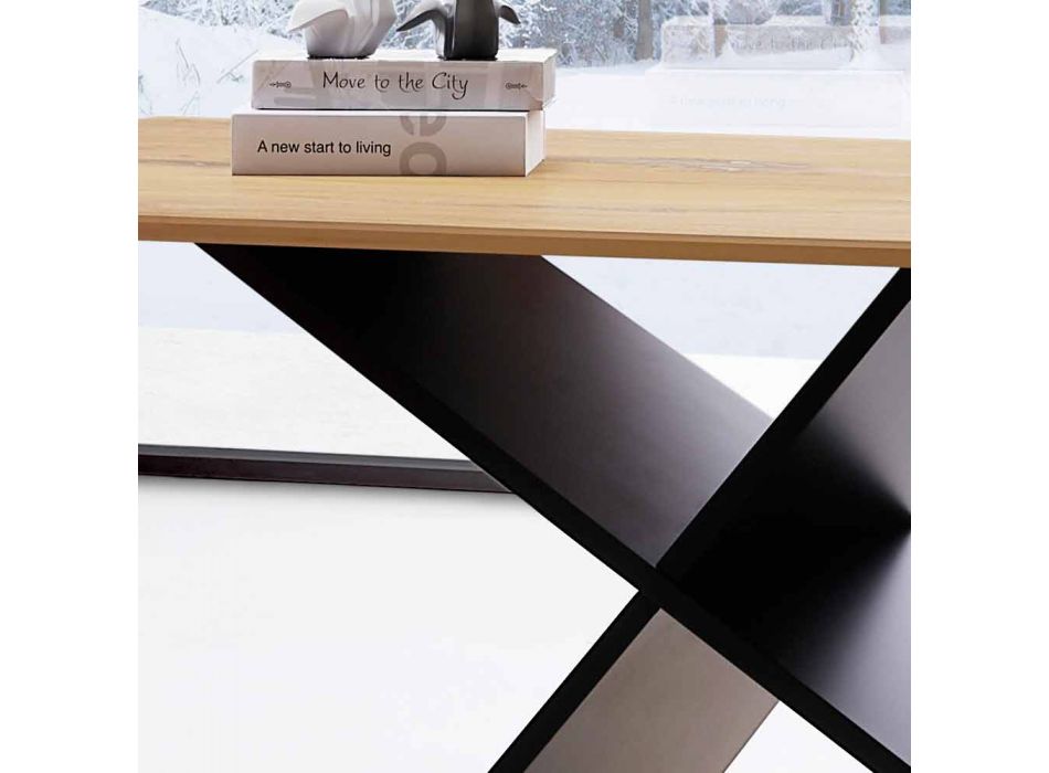 Moderne designtafel in meerlagig hout gemaakt in Italië Amaro Viadurini