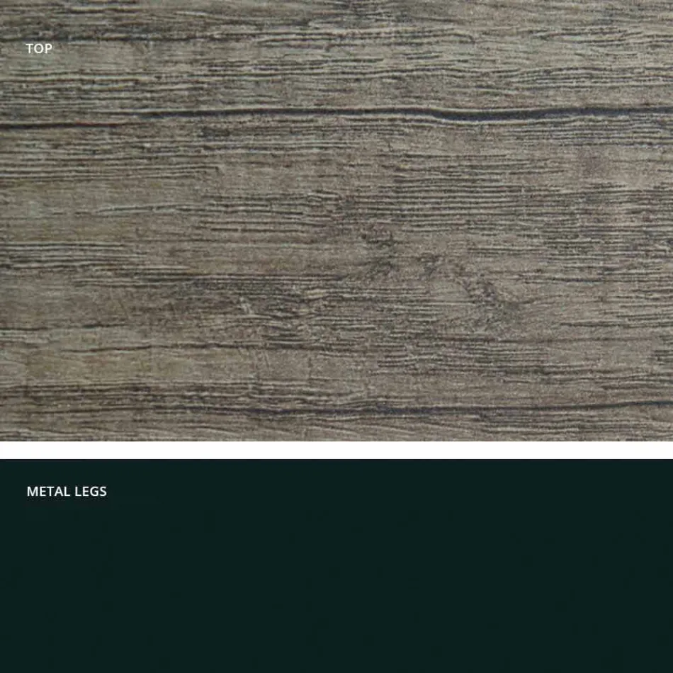 Moderne verlengbare tafel gemaakt van gemaakt in Italië melamine hout, Wilmer Viadurini