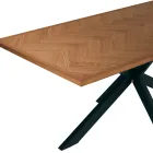 Vaste tafel 180x90 cm in eikenhout met ijzeren onderstel - Lega Viadurini