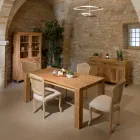 190x100 cm Vaste woonkamertafel van massief teakhout - Vlaams Viadurini