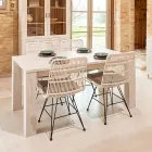 190x100 cm Vaste woonkamertafel van massief teakhout - Vlaams Viadurini