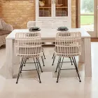 190x100 cm Vaste woonkamertafel van massief teakhout - Vlaams Viadurini