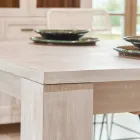 190x100 cm Vaste woonkamertafel van massief teakhout - Vlaams Viadurini