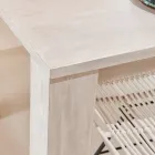 190x100 cm Vaste woonkamertafel van massief teakhout - Vlaams Viadurini