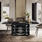 Vaste tafel 210x110 cm met keramisch blad met marmerlook - Tano Viadurini