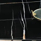 Vaste tafel 210x110 cm met keramisch blad met marmerlook - Tano Viadurini