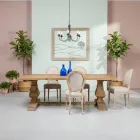 Vaste tafel 240x100 cm van verouderd natuurlijk grenenhout - Africo Viadurini