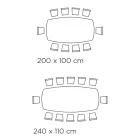 Vaste tonvormige tafel met Canaletto walnoot essen onderstel Made in Italy - Noord Viadurini
