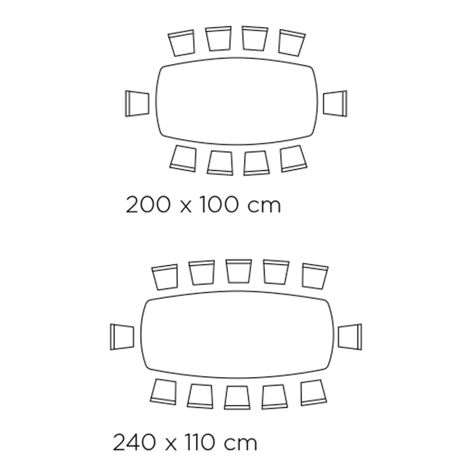 Vaste tonvormige tafel met Canaletto walnoot essen onderstel Made in Italy - Noord Viadurini