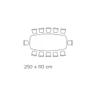 Vaste tonvormige tafel met laminaat en stalen blad Made in Italy - Grotta Viadurini