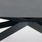 Vaste tonvormige tafel met laminaat en stalen blad Made in Italy - Grotta Viadurini