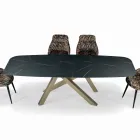 Vaste tontafel met laminaatblad Made in Italy - Settimmio Viadurini