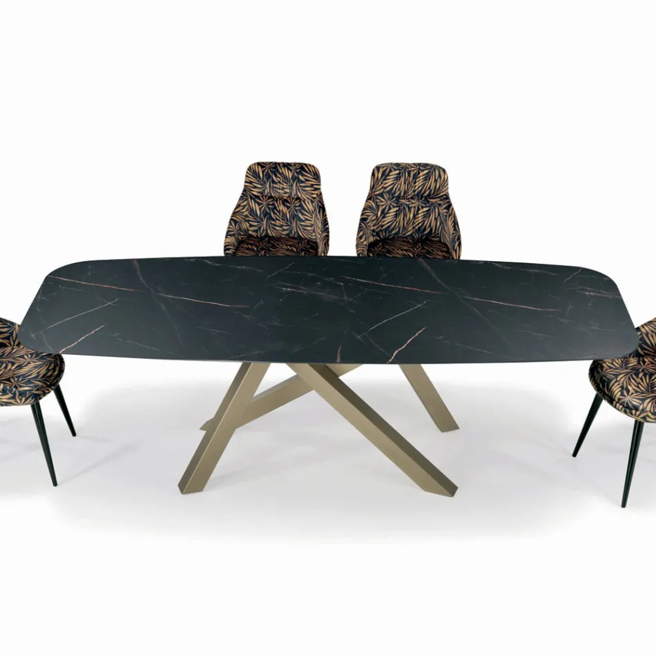 Vaste tontafel met laminaatblad Made in Italy - Settimmio Viadurini