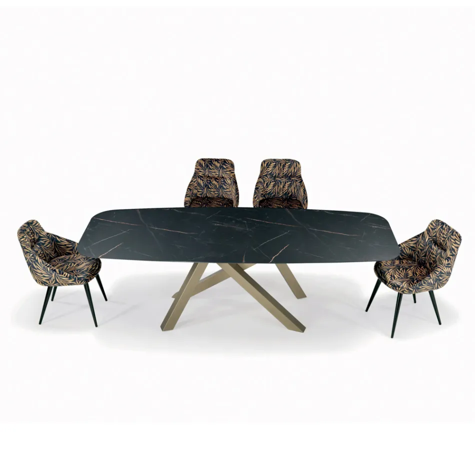 Vaste tontafel met laminaatblad Made in Italy - Settimmio Viadurini