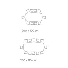 Vaste tontafel met laminaatblad Made in Italy - Settimmio Viadurini