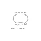 Vaste tonvormige tafel in keramiek en essenhout Made in Italy - Noord Viadurini