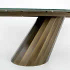 Vaste tafel met stalen onderstel en keramisch blad Made in Italy - Broek Viadurini