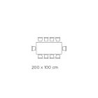 Vaste tafel met stalen onderstel en keramisch blad Made in Italy - Broek Viadurini