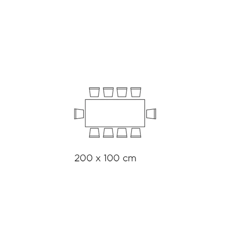 Vaste tafel met stalen onderstel en keramisch blad Made in Italy - Broek Viadurini