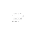 Vaste tafel met stalen onderstel en keramisch blad Made in Italy - Broek Viadurini