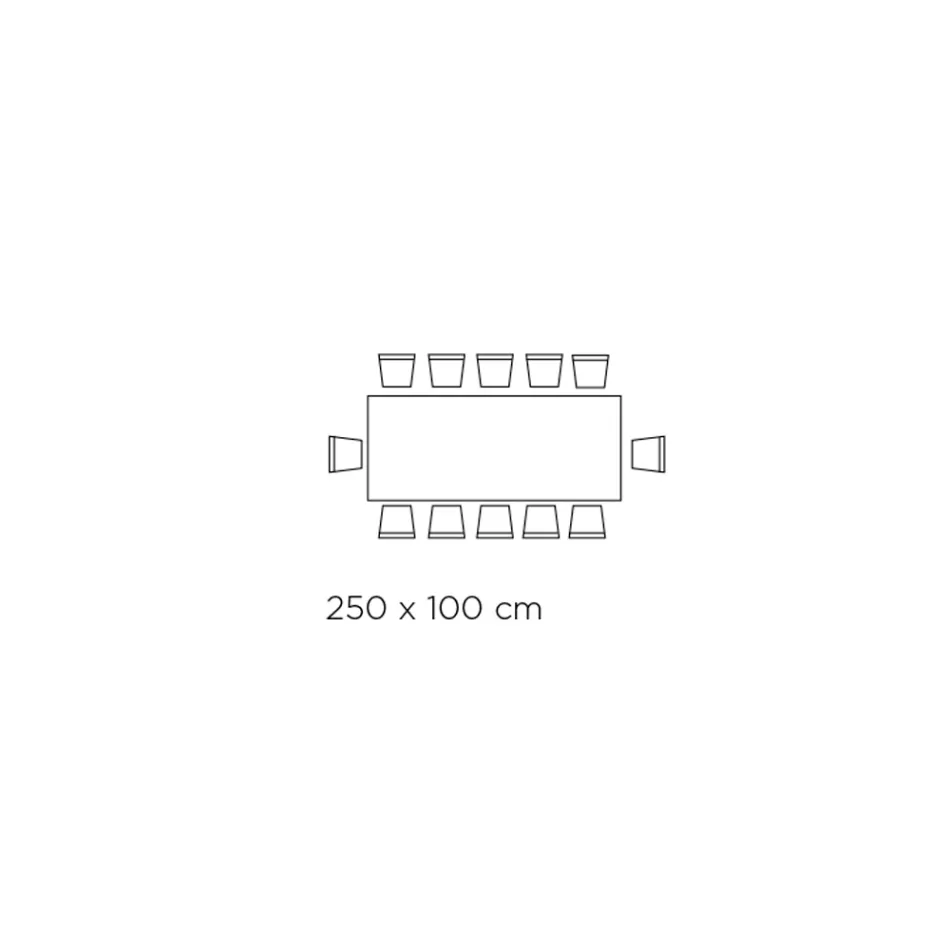 Vaste tafel met stalen onderstel en keramisch blad Made in Italy - Broek Viadurini