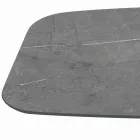 Vaste tafel met zwart stalen onderstel en laminaatblad Made in Italy - Bril Viadurini