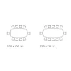 Vaste tafel met zwart stalen onderstel en laminaatblad Made in Italy - Bril Viadurini