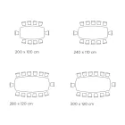 Vaste tafel met tonvormig blad van keramiek Made in Italy - Settimmio Viadurini