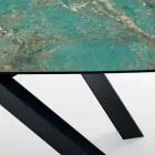 Vaste tafel met tonvormig blad van keramiek Made in Italy - Settimmio Viadurini