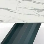 Vaste tafel met tonvormig laminaatblad Made in Italy - Broek Viadurini