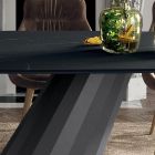 Vaste tafel met tonvormig laminaatblad Made in Italy - Broek Viadurini