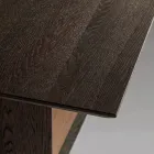 Vaste tafel met afgeschuind blad en tweekleurig onderstel Made in Italy - Jadis Viadurini