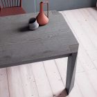 Vaste tafel met afgeschuind blad van meubelplaat Made in Italy - Tratto Viadurini