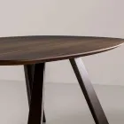 Vaste tafel met elliptisch blad en afgeschuinde rand Made in Italy - Tirian Viadurini