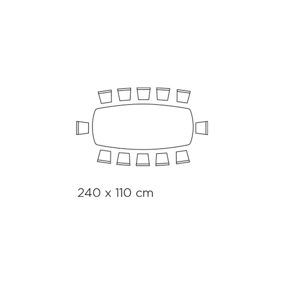Vaste tafel met gepolijst zilver Onyx keramisch blad Made in Italy - Grotta Viadurini