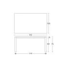 Vaste buitentafel in Hpl Alicante en metalen onderstel Made in Italy - Carl Viadurini