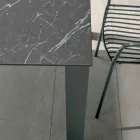 Vaste buitentafel in Hpl Alicante en metalen onderstel Made in Italy - Carl Viadurini