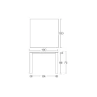 Vaste buitentafel in Hpl Alicante en metalen onderstel Made in Italy - Carl Viadurini