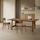Vaste tafel voor acht personen met MDF-afwerking in twee kleuren - Talia Viadurini