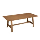 Vaste tafel voor acht personen met MDF-afwerking in twee kleuren - Talia Viadurini