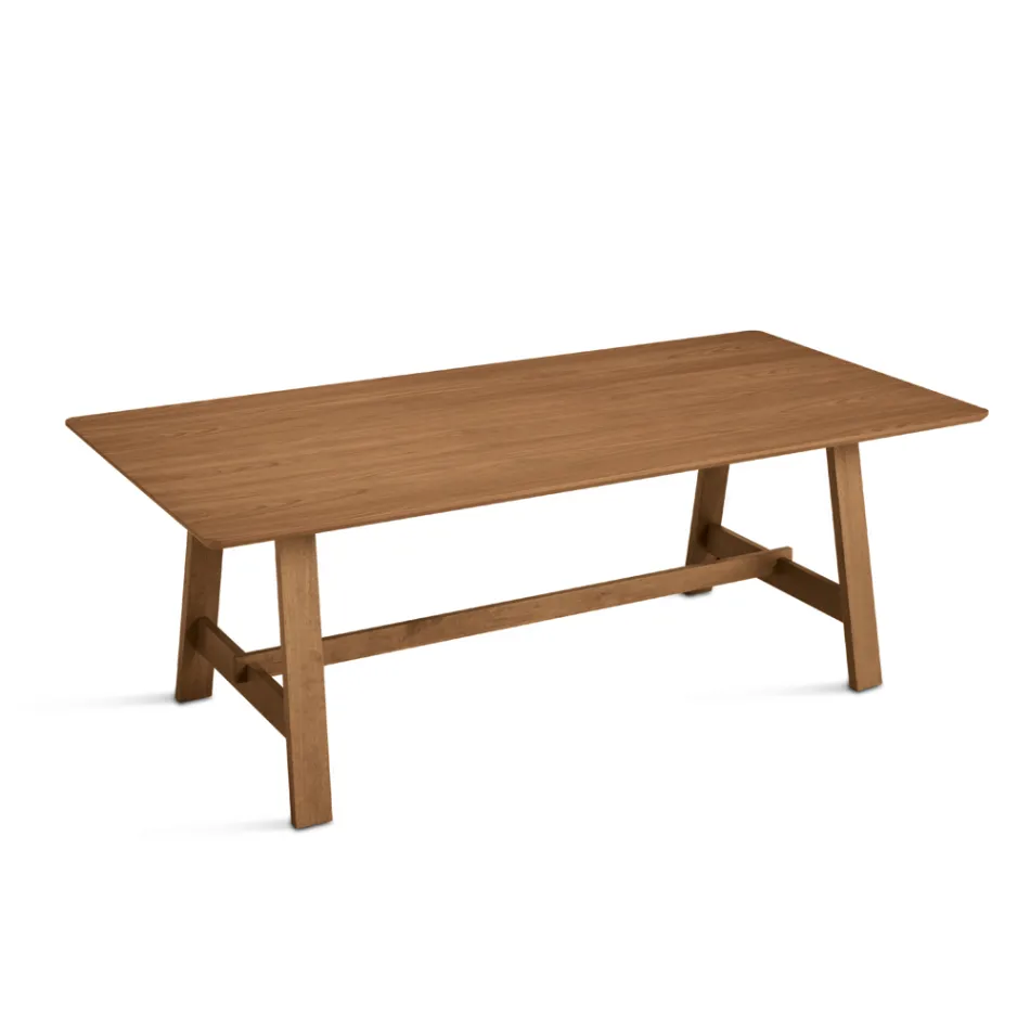 Vaste tafel voor acht personen met MDF-afwerking in twee kleuren - Talia Viadurini