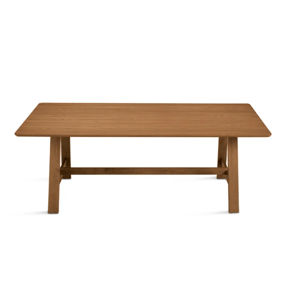 Vaste tafel voor acht personen met MDF-afwerking in twee kleuren - Talia Viadurini