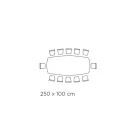 Vaste eettafel met tonvormig blad van keramiek Made in Italy - Bril Viadurini