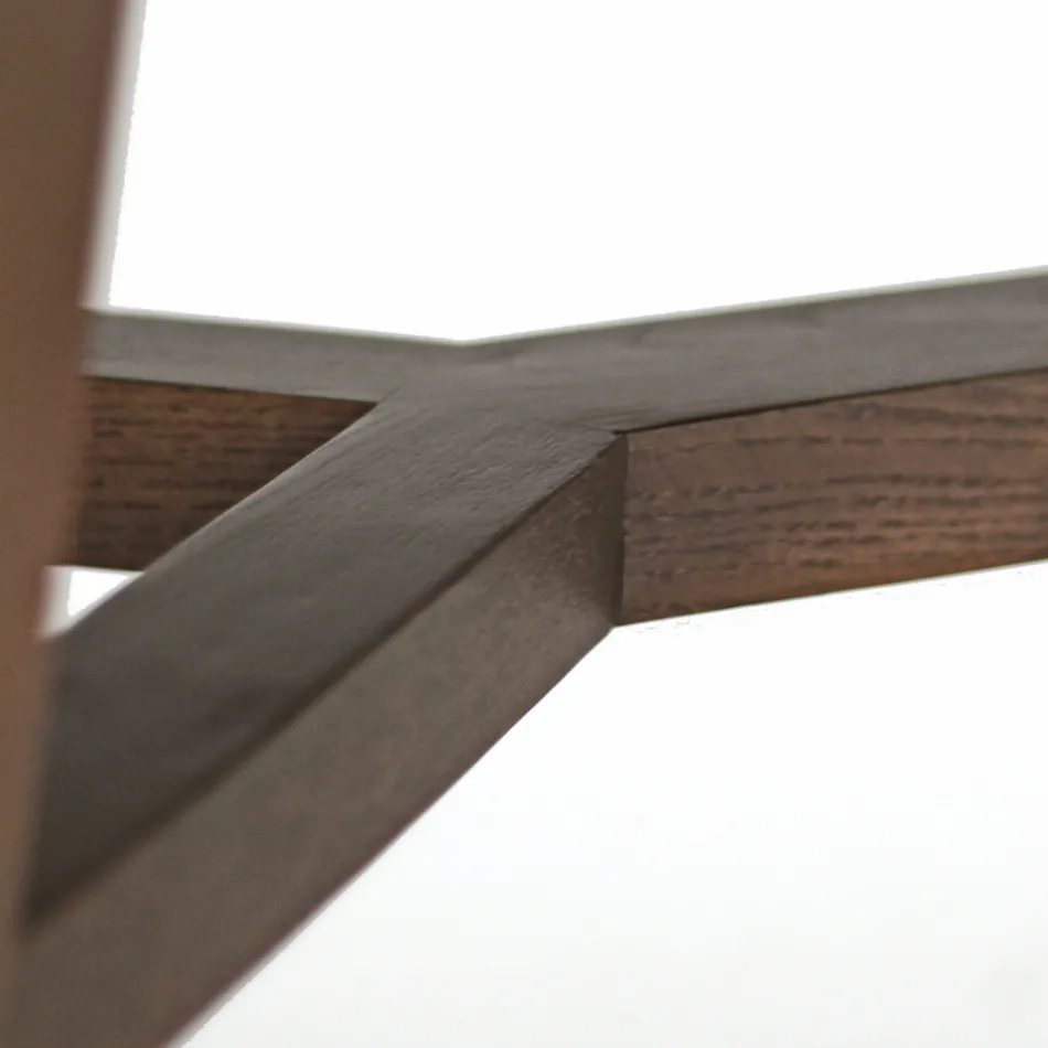 Vaste eettafel in gepolijst Emperador-keramiek Made in Italy - Noord Viadurini