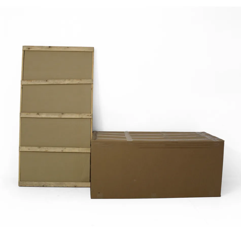 Vaste eettafel van gepolijst Emperador-keramiek Made in Italy - Noord Viadurini